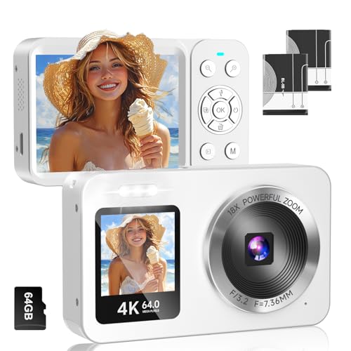 大特価❣️ デジタルカメラ 4K 6400万画素 デジカメ 64GB TFカード Amazon | デジカメ 4K 6400万画素 デジタルカメラ AFオートフォーカス
